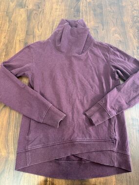 Lululemon Sweater 4 Burgundy On The Double Pullover Cowl Neck